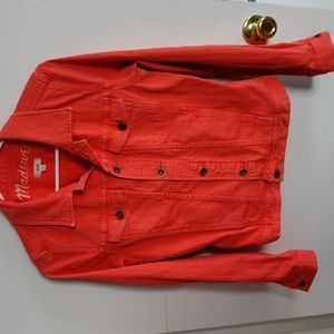 Madewell Salmon/Coral🪸 Denim Stretch Jean Jacket MED